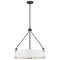Nuvo Halter 4-Light Pendant, E26 60W, Matte Black, White Fabric Shade 60/7692 - alternate 1